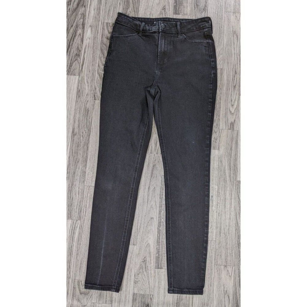 (3/$35) Old Navy Womens Size 4 High Size Super Skinny Black Denim Jeans